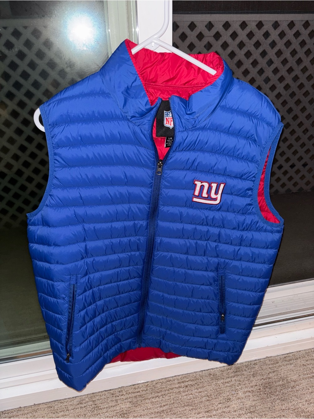 New York Giants Men’s Blue Quilted Puffer Vest